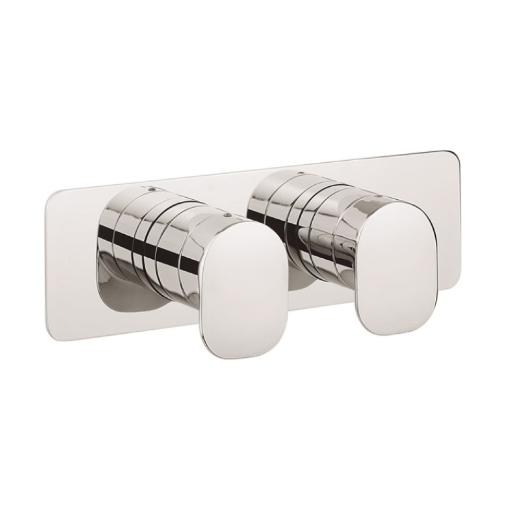 Product Cut out image of the Crosswater Zero 2 Landscape 2 Outlet 2 Handle Thermostatic Shower Valve